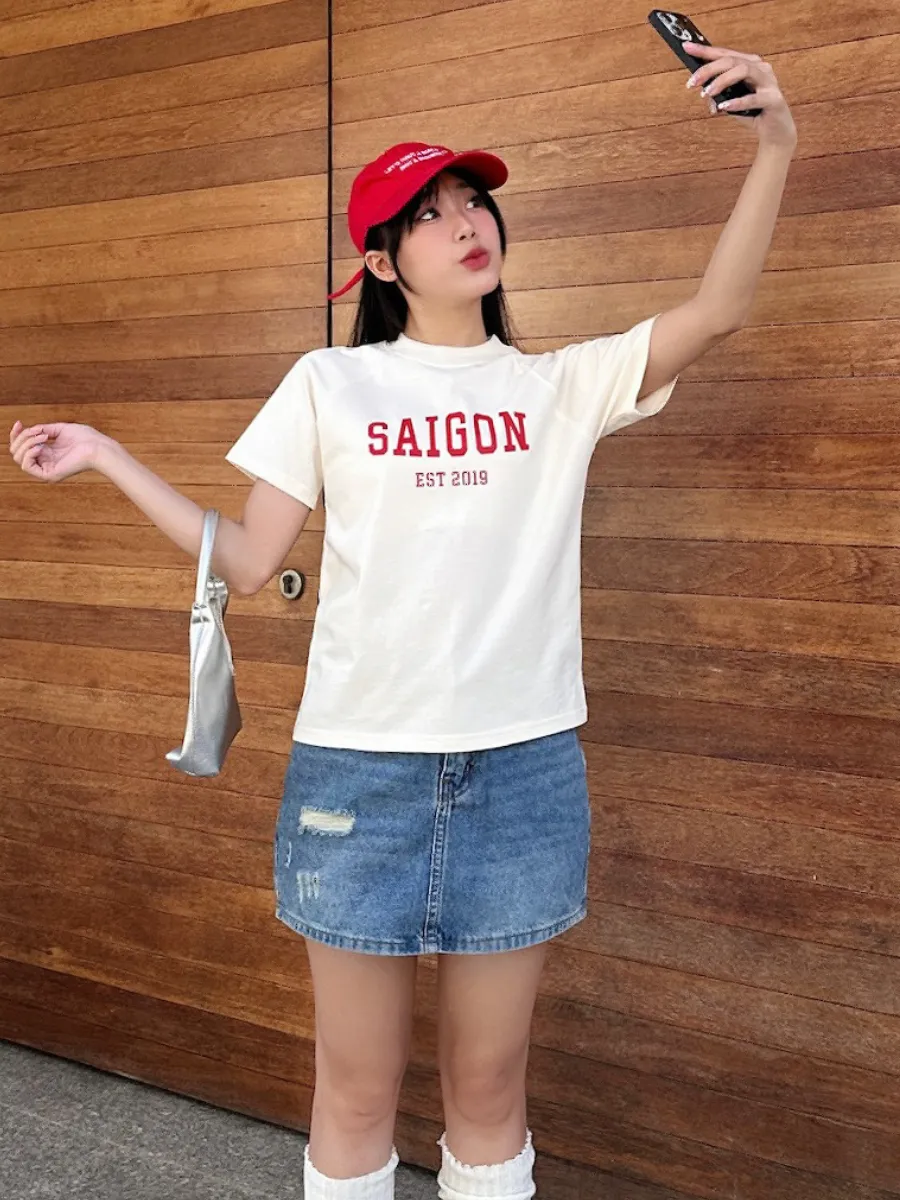 Ảnh Áo thun baby tee Saigon vải cotton TiQi Jeans A65 1