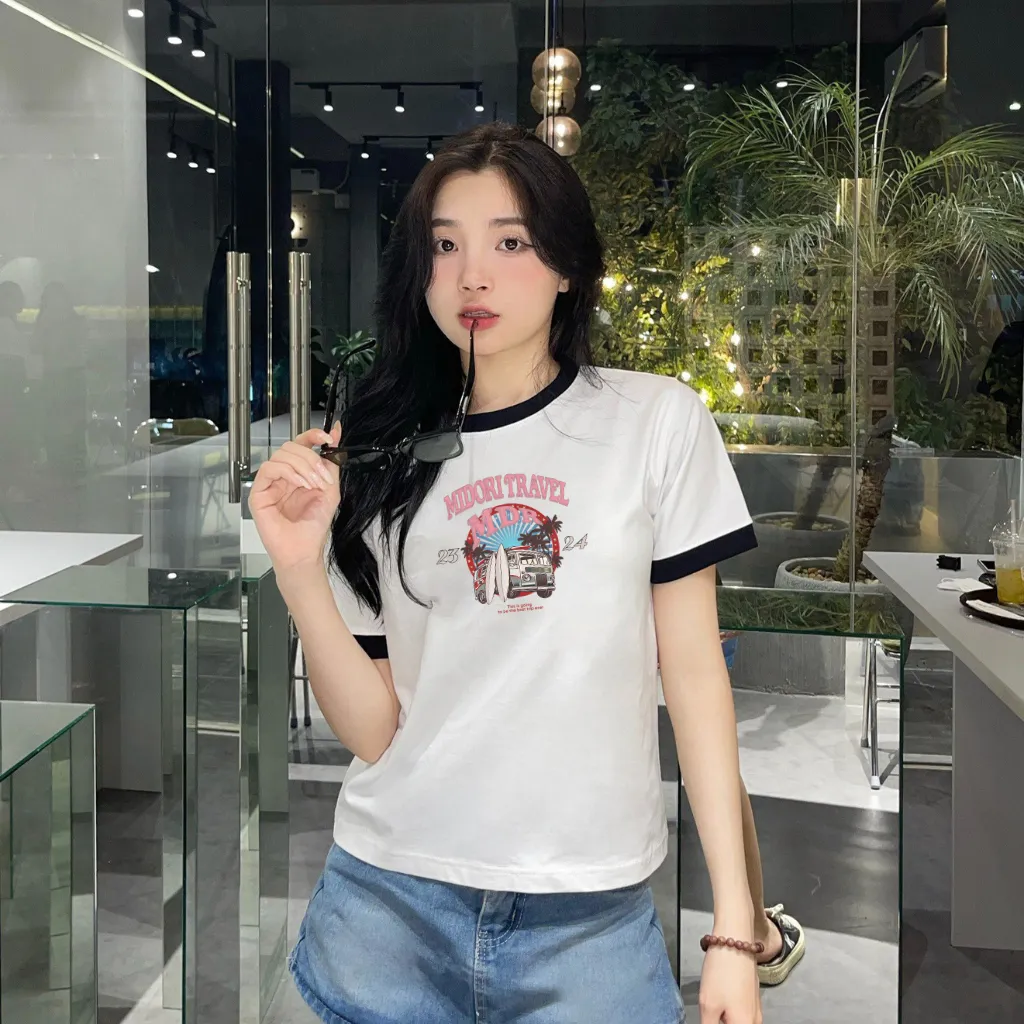 Ảnh Áo thun Baby Tee VINTAGE unisex phông Nam Nữ Local Brand Chính Hãng Midori M Studio 3