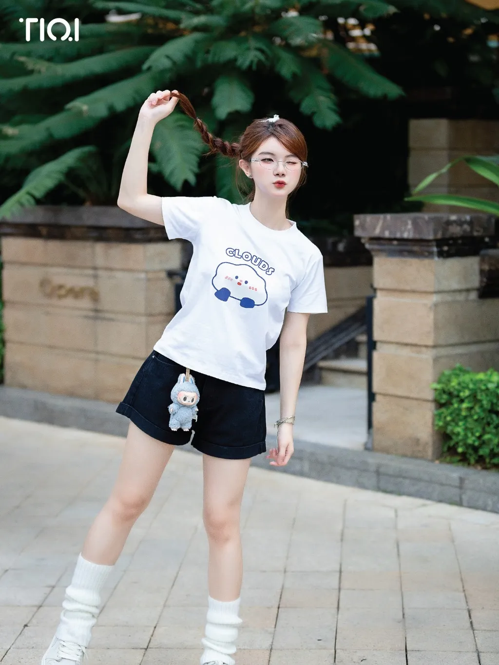 Ảnh Áo thun babytee chất cotton 2 chiều TiQi Jeans in họa tiết Clouds AB-03 1
