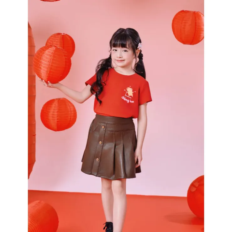 Ảnh Áo thun bé gái Rabity chất liệu cotton thoáng mát mùa hè 905.003 4