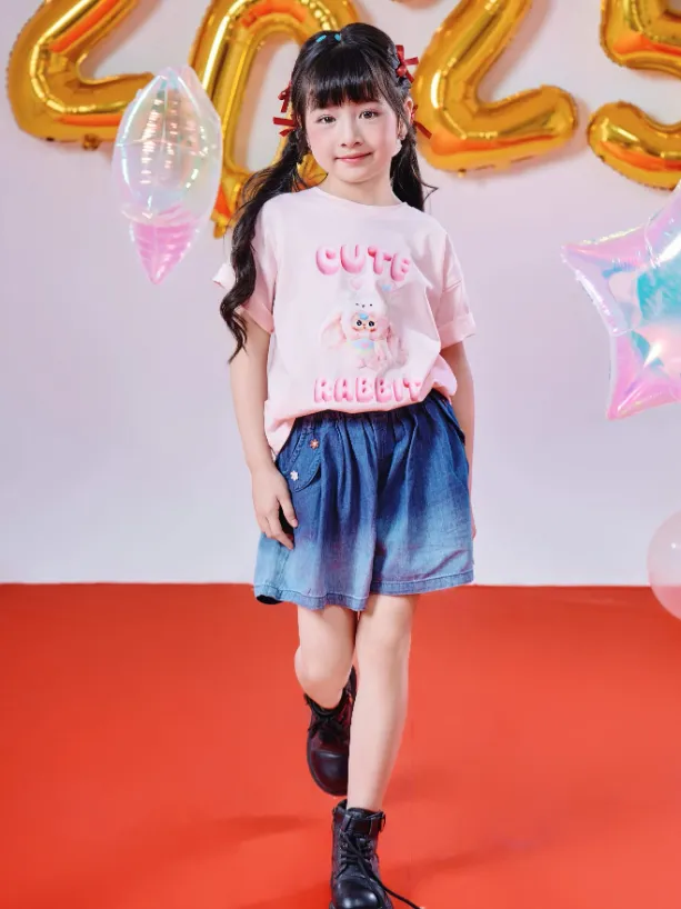 Ảnh Áo thun bé gái Rabity ngắn tay in hình búp bê 900082 3