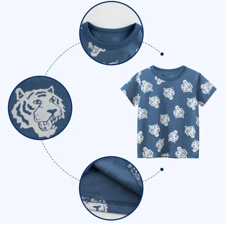 Ảnh Áo thun bé trai cộc tay mùa hè hàn quốc chất cotton cho trẻ em 2 đến 8 tuổi SKIDS 2