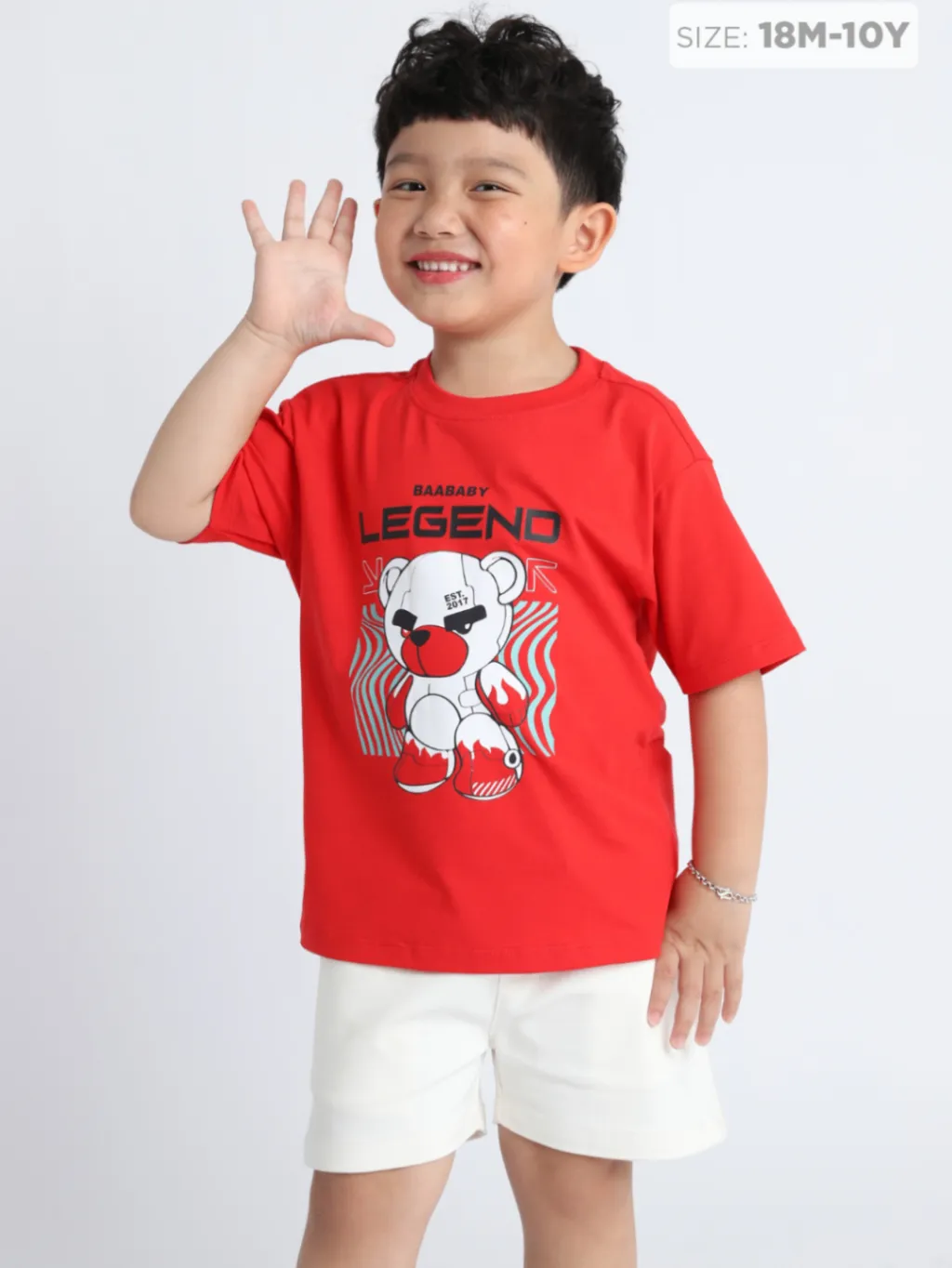 Ảnh Áo Thun Bé Trai Cotton Form Rộng, Ngắn Tay, Thoáng Mát (1-10 Tuổi) – Baa Baby B-BC-AT30N 1