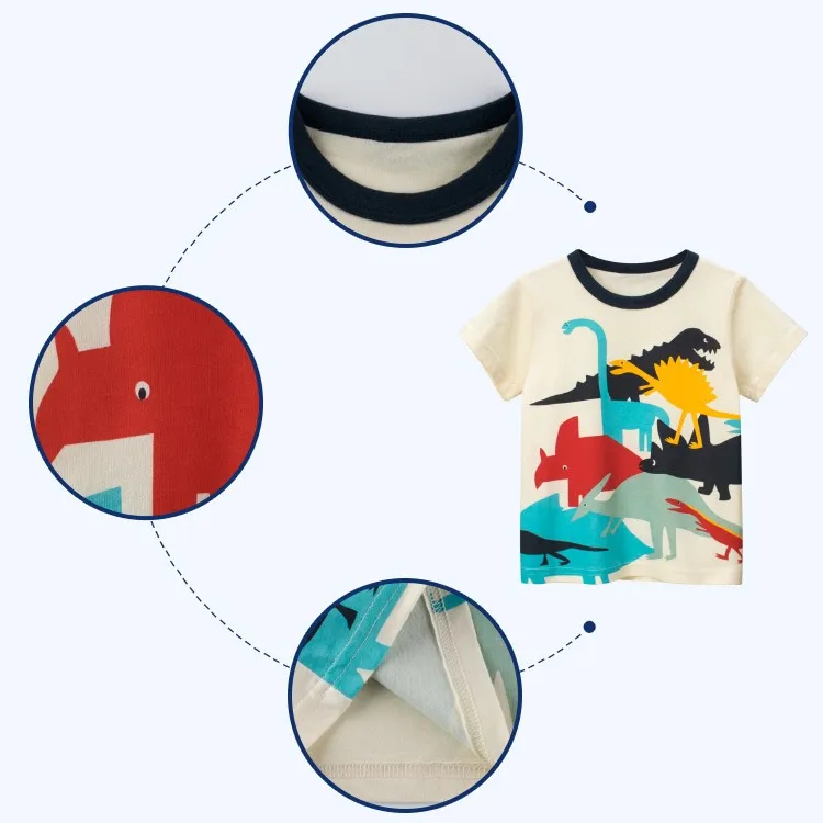 Ảnh Áo thun bé trai hàn quốc cộc tay mùa hè phông cotton thời trang trẻ em 2 đến 8 tuổi SKIDS 4