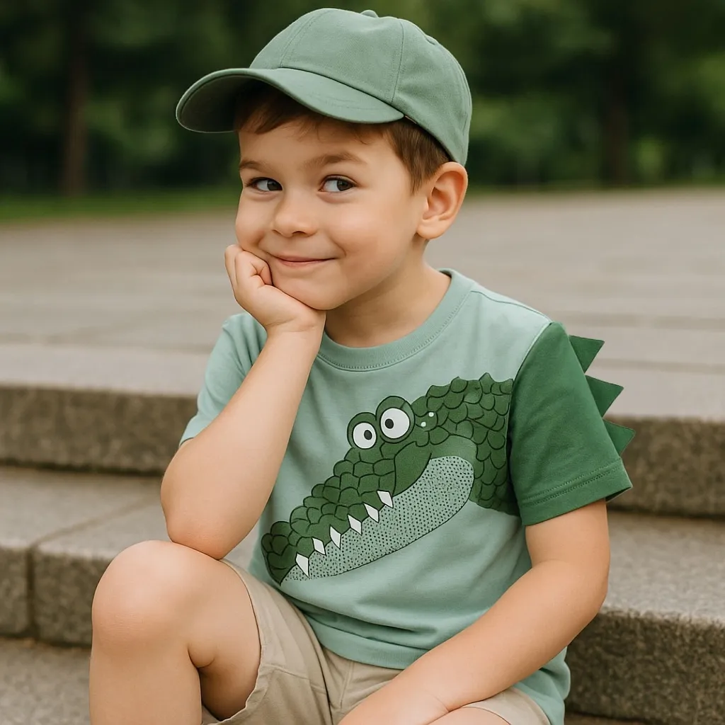 Ảnh Áo thun bé trai ngắn tay 27Kids cộc nam vải cotton cho trẻ từ 2-10 tuổi BSTS3 3