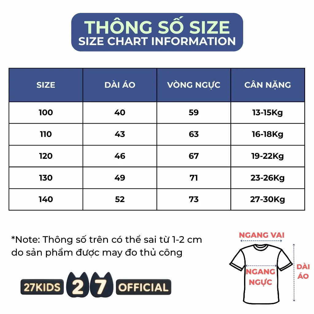 Ảnh Áo thun bé trai ngắn tay 27Kids cho trẻ từ 2-10 tuổi BSTS17 3