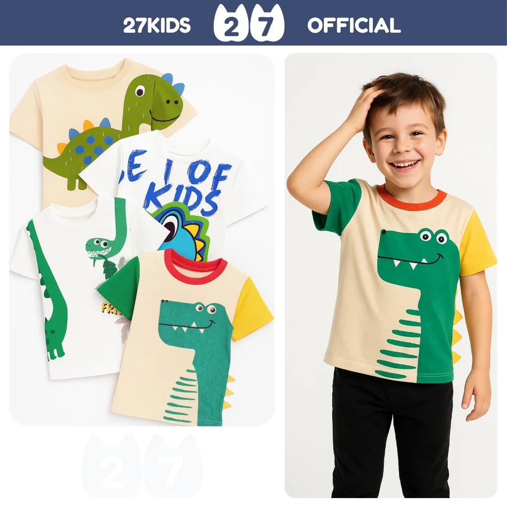 Review Áo Thun Bé Trai 27Kids Cotton BSTS4: Mát Mẻ, An Toàn, Giá Tốt!