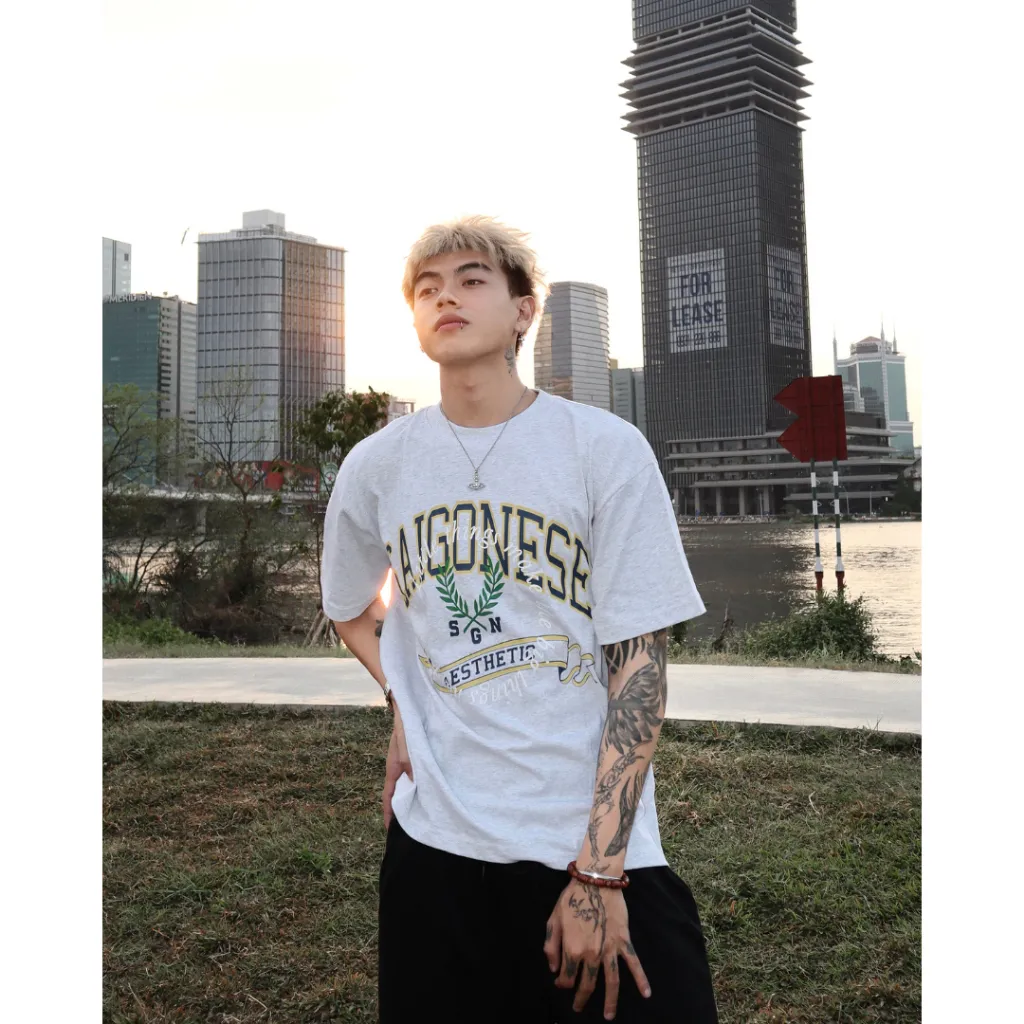 Ảnh Áo Thun Boxy SAIGONESE Chất Cotton Hình In Coconut Summer Form Rộng Unisex Nam Nữ 2