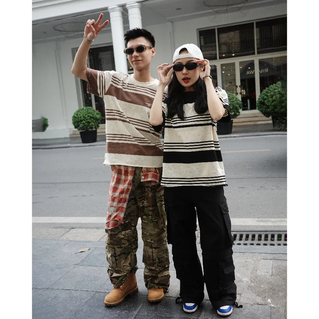 Ảnh Áo Thun Candles Crew Striped Oversize Tee Unisex 2