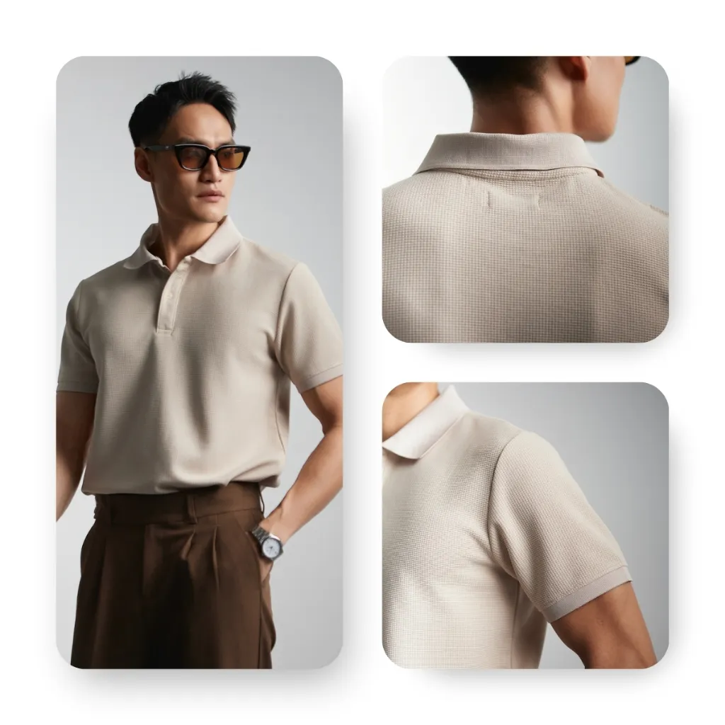 Ảnh Áo Thun Cổ Polo AKUBA Form Slimfit Chất Vải Cotton Mềm Mịn Thoáng Khí Thoáng Mát | 01HE1055 3