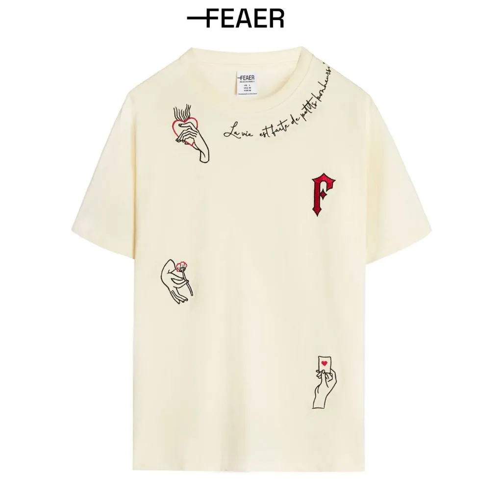 Ảnh Áo thun cổ tròn POKER chất liệu cotton, thấm hút mồ hôi, thoáng mát, chuẩn form - FEAER 2