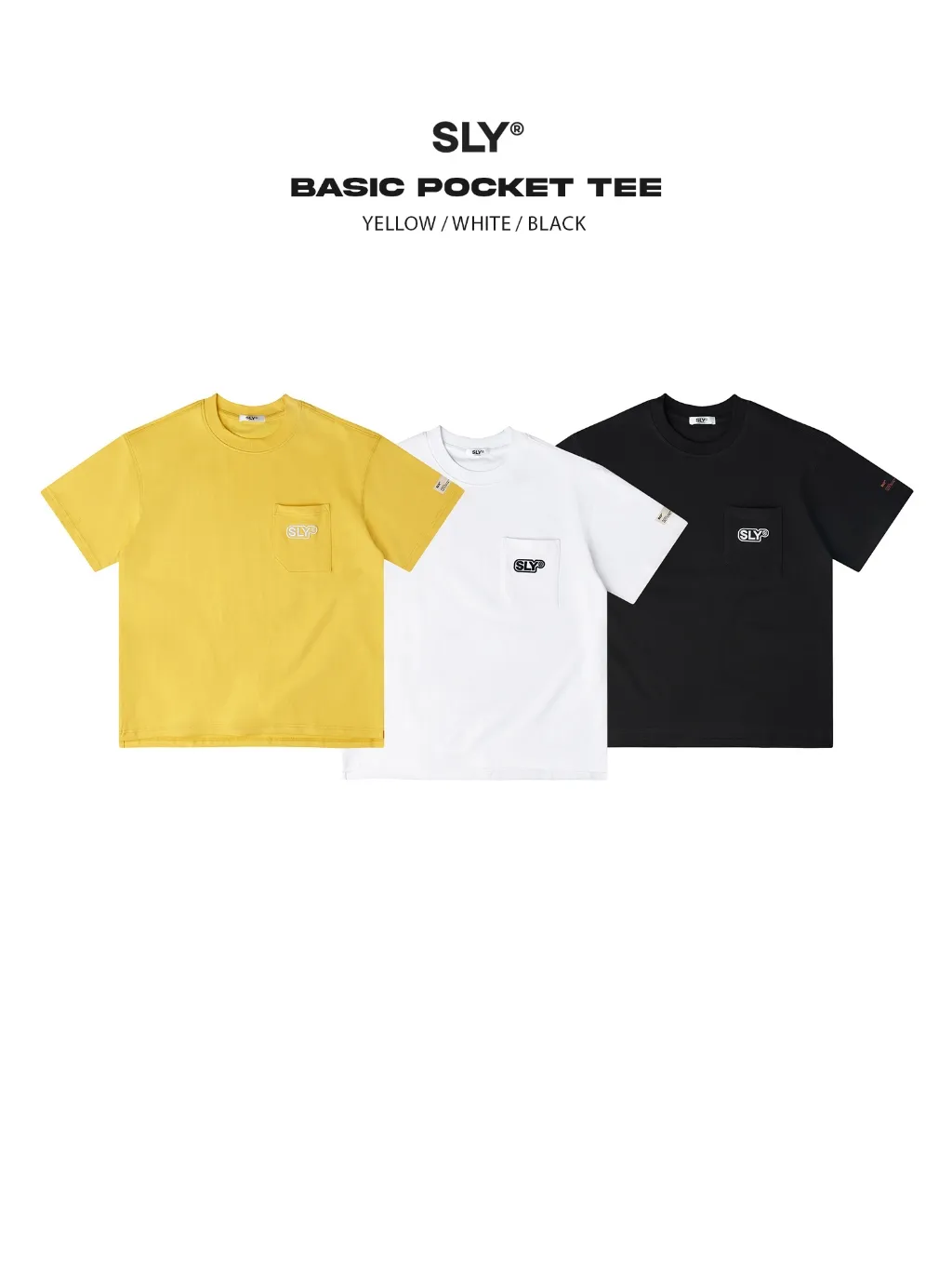 Ảnh Áo thun cổ tròn SLY Basic Pocket Tee 3 màu 1