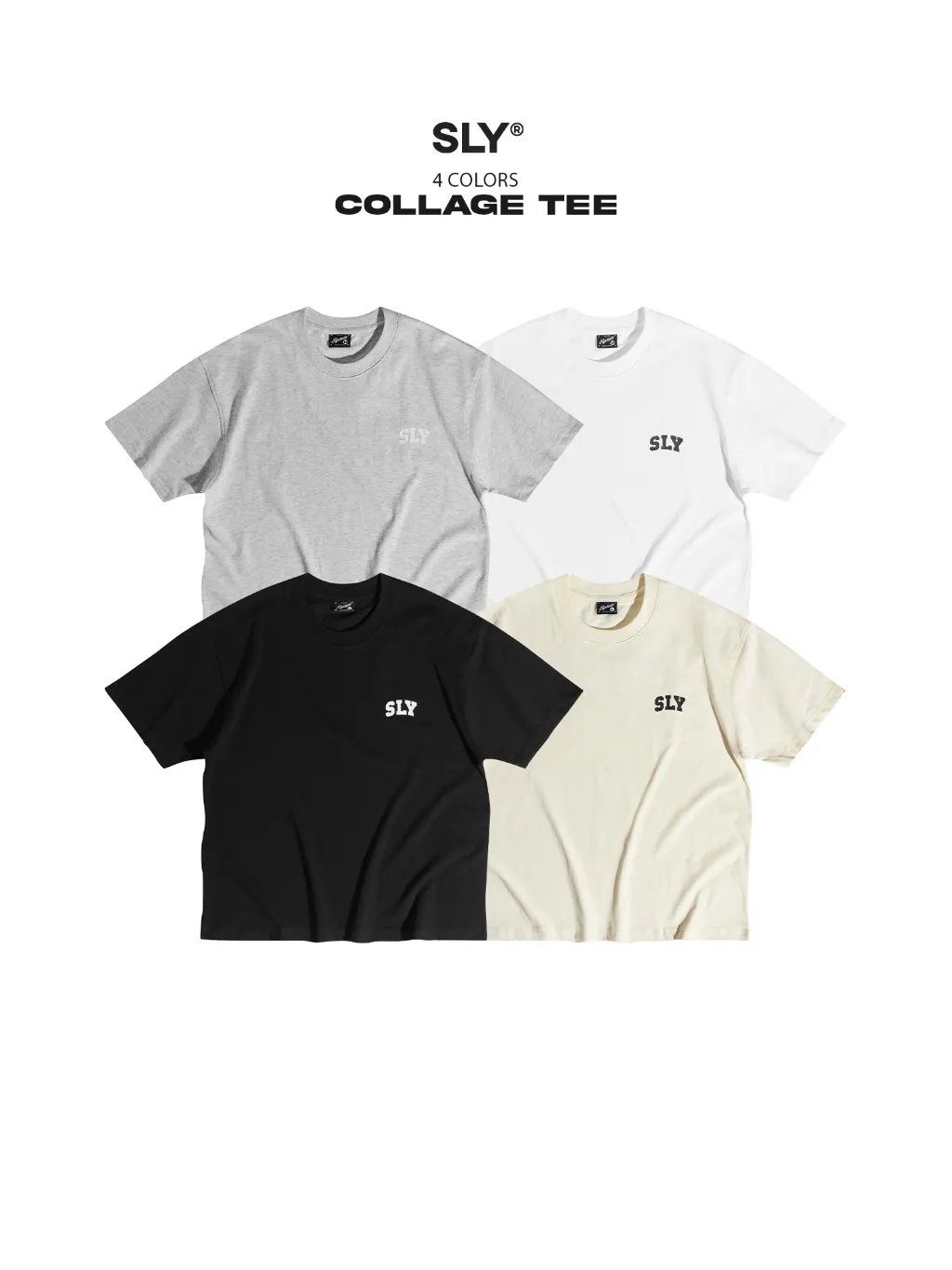 Ảnh Áo thun cổ tròn SLY Collage form Regular 4 màu 1