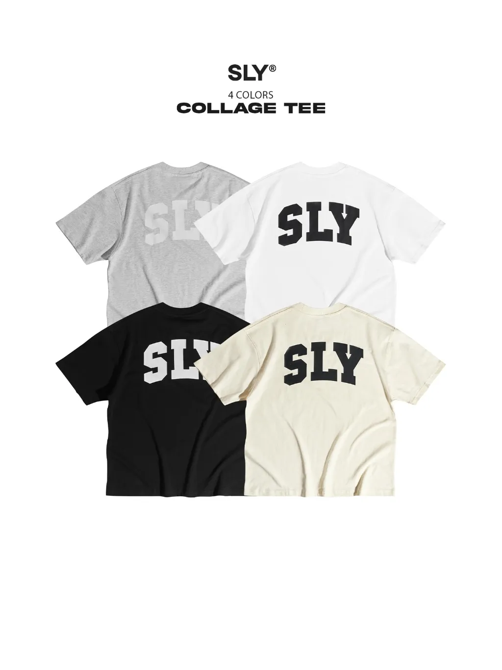 Ảnh Áo thun cổ tròn SLY Collage form Regular 4 màu 2