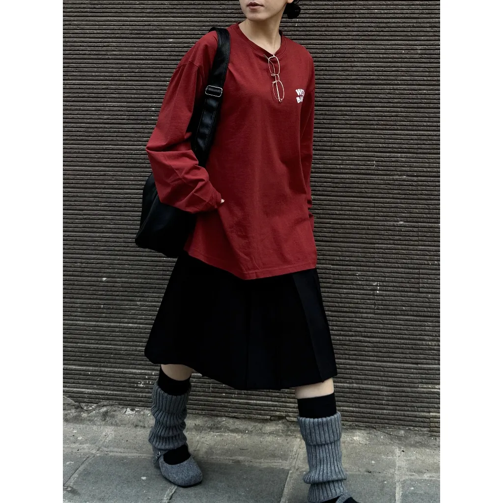 Ảnh Áo thun dài tay unisex Stuffing form rộng oversize chất cotton xịn mềm MC21.studios a3408 2