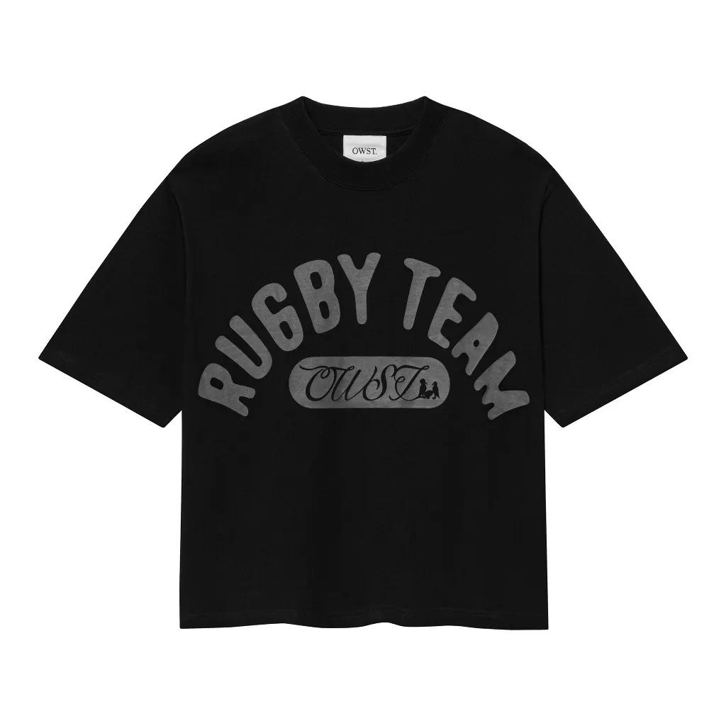Ảnh Áo Thun Drop-Shoulder Tee Form Boxy 100% Cotton Oh Wonder Studio - OWST Rugby Team 2