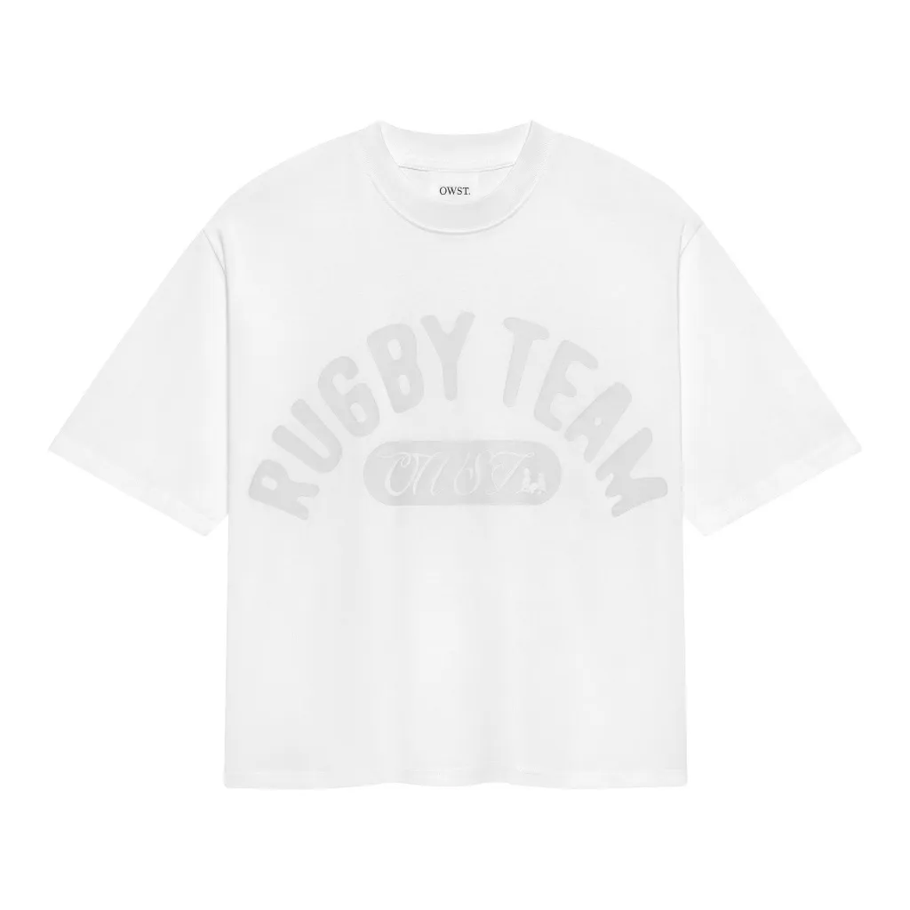 Ảnh Áo Thun Drop-Shoulder Tee Form Boxy 100% Cotton Oh Wonder Studio - OWST Rugby Team 4