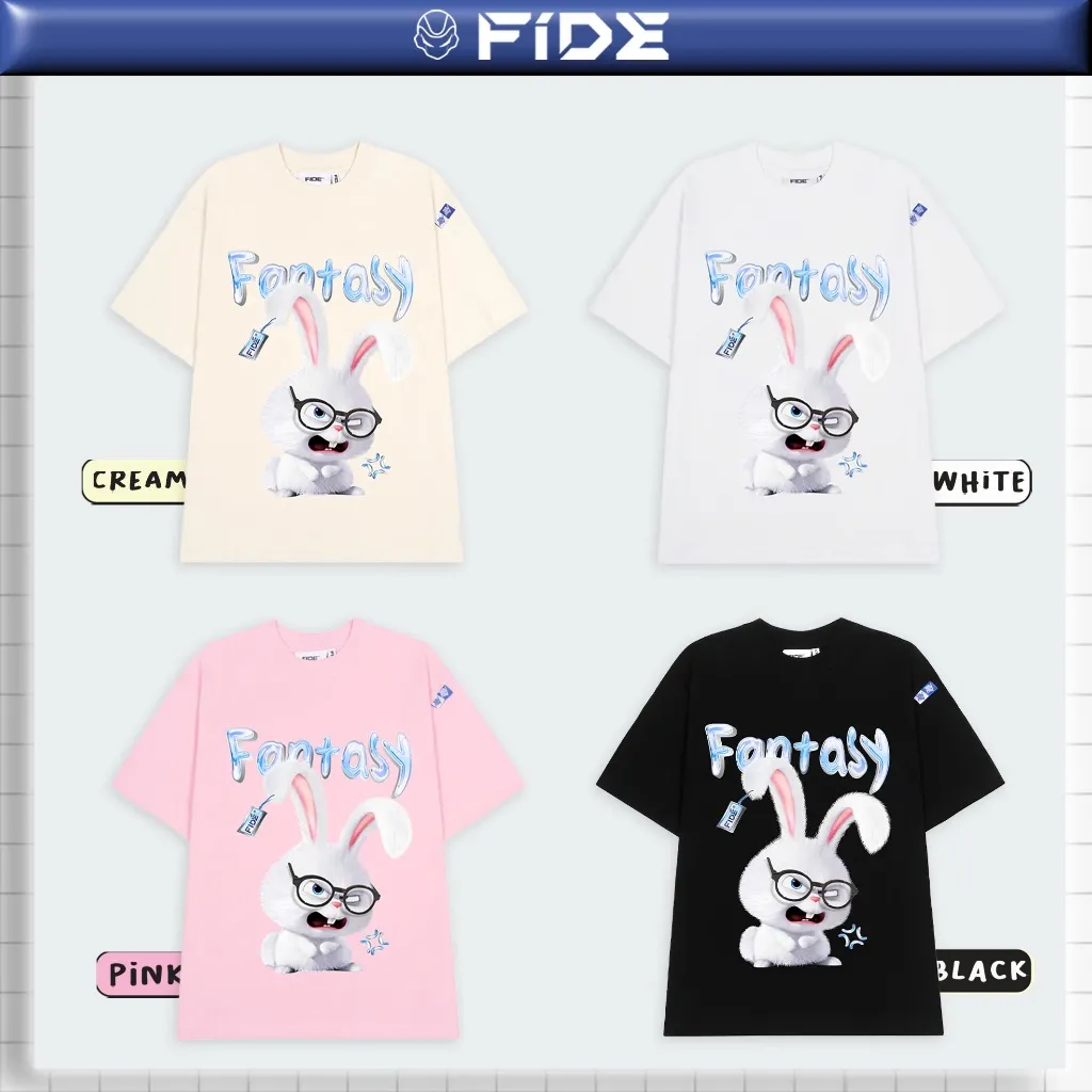 Ảnh Áo thun FIDE Rabbit phông unisex form rộng local brand nam nữ cổ tròn oversize - AT130 3