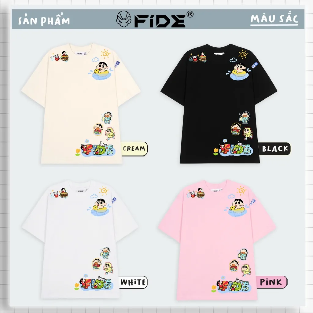 Ảnh Áo thun FIDE SHIN Bút Chì phông unisex form rộng local brand nam nữ cổ tròn oversize - AT104 4