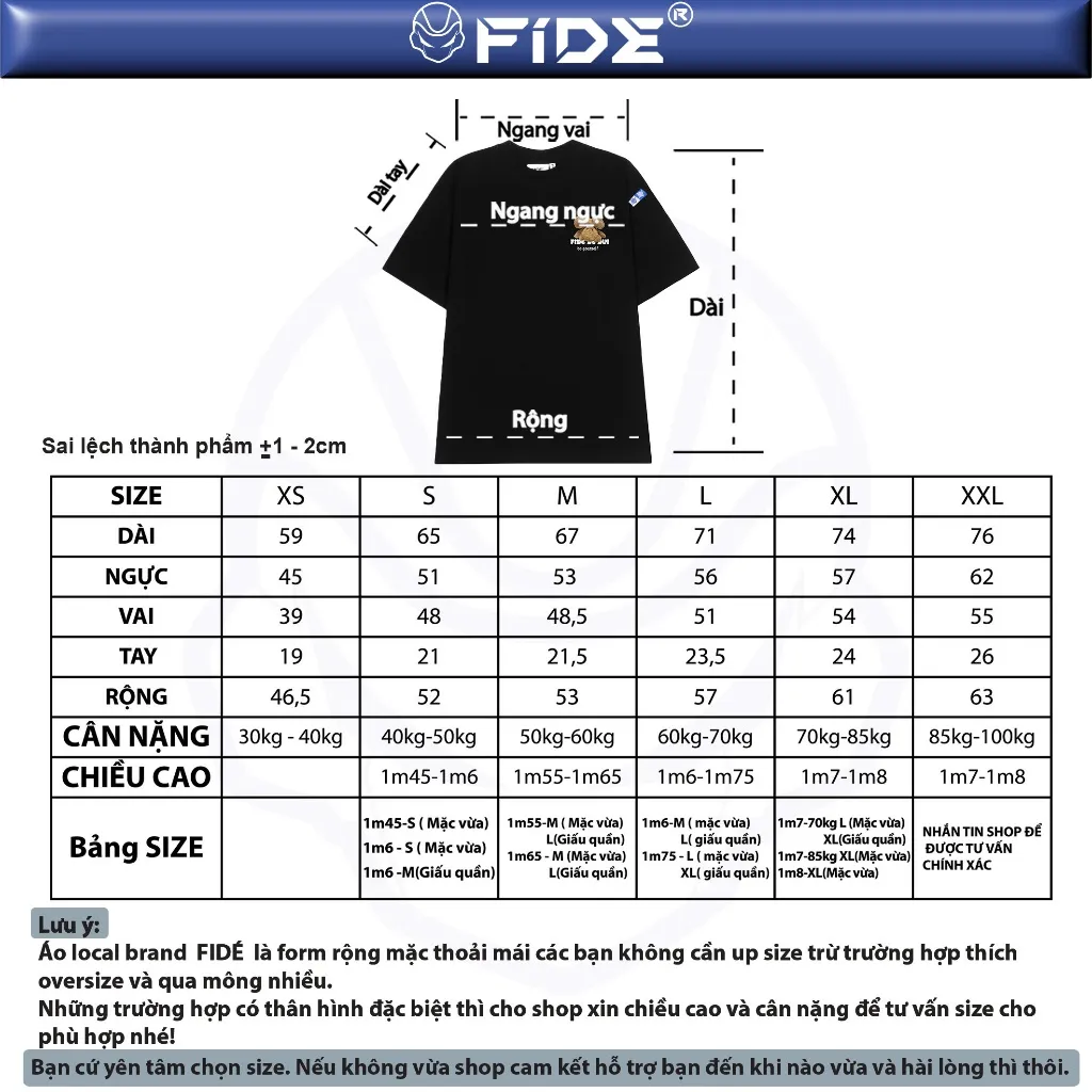 Ảnh Áo thun FIDE Teddy phông unisex form rộng local brand nam nữ cổ tròn oversize - AT128 4