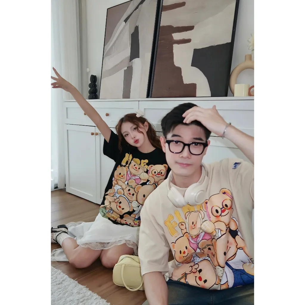 Ảnh Áo thun FIDE TEDDY phông unisex form rộng local brand nam nữ cổ tròn oversize AT94 4