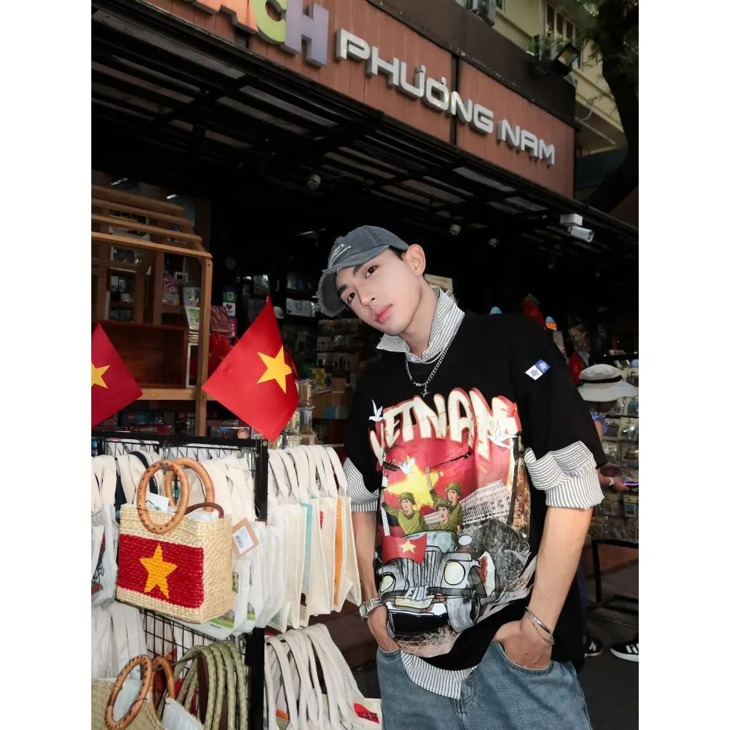 Ảnh Áo thun FIDE Việt Nam phông unisex form rộng local brand nam nữ cổ tròn oversize - AT167 2