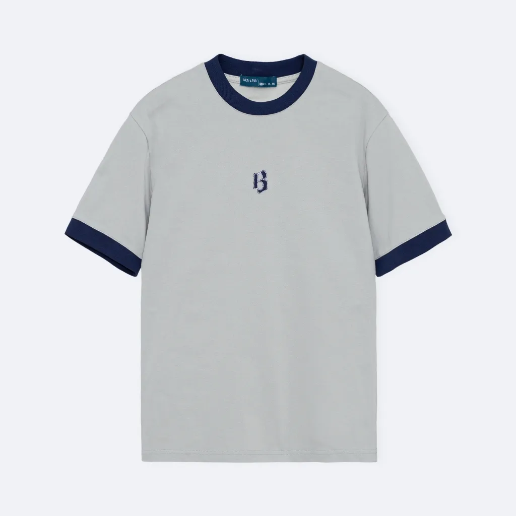 Ảnh Áo thun form REGULAR R1210 BD201 chất cotton hoạ tiết phối cổ thiết kế B icon cao cấp trẻ trung thanh lịch BEN& TOD 1
