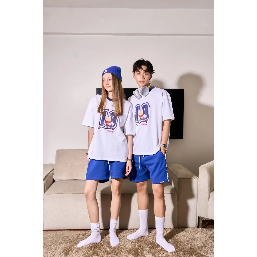 Ảnh Áo thun Form rộng NOAM Ice Hockey Player Unisex 100% Cotton - Màu trắng 3