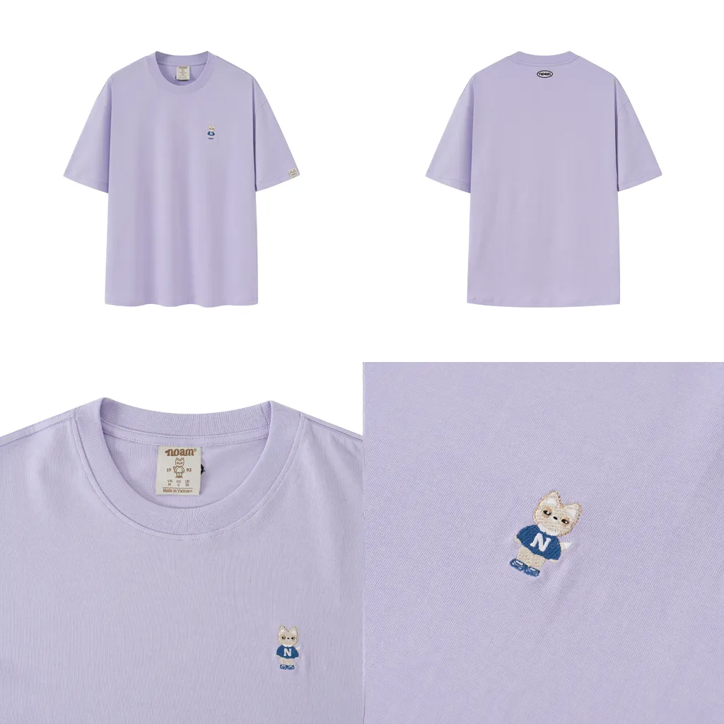Ảnh Áo thun Form rộng NOAM Teeny Homie Unisex 100% Cotton - Màu Hồng/Xanh lá/Xanh dương/Tím/Be 3