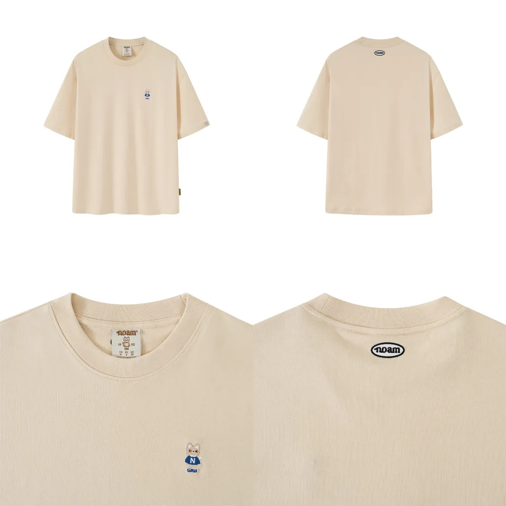 Ảnh Áo thun Form rộng NOAM Teeny Homie Unisex 100% Cotton - Màu Hồng/Xanh lá/Xanh dương/Tím/Be 4