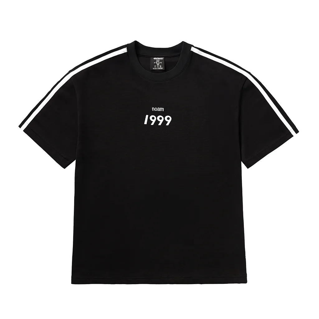 Ảnh Áo thun Form rộng NOAM Triple Stripes Unisex 100% Cotton - Màu đen/trắng/xanh 3