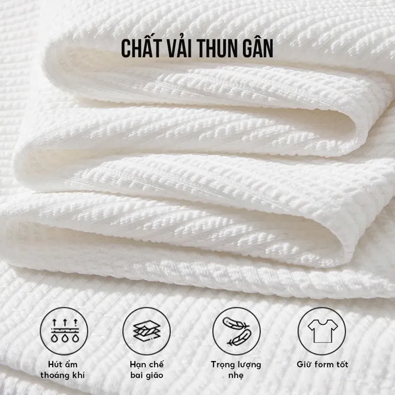 Ảnh Áo thun gân nam ngắn tay unisex cổ V kiểu dáng trẻ trung năng động ELNIDO ED-02 4