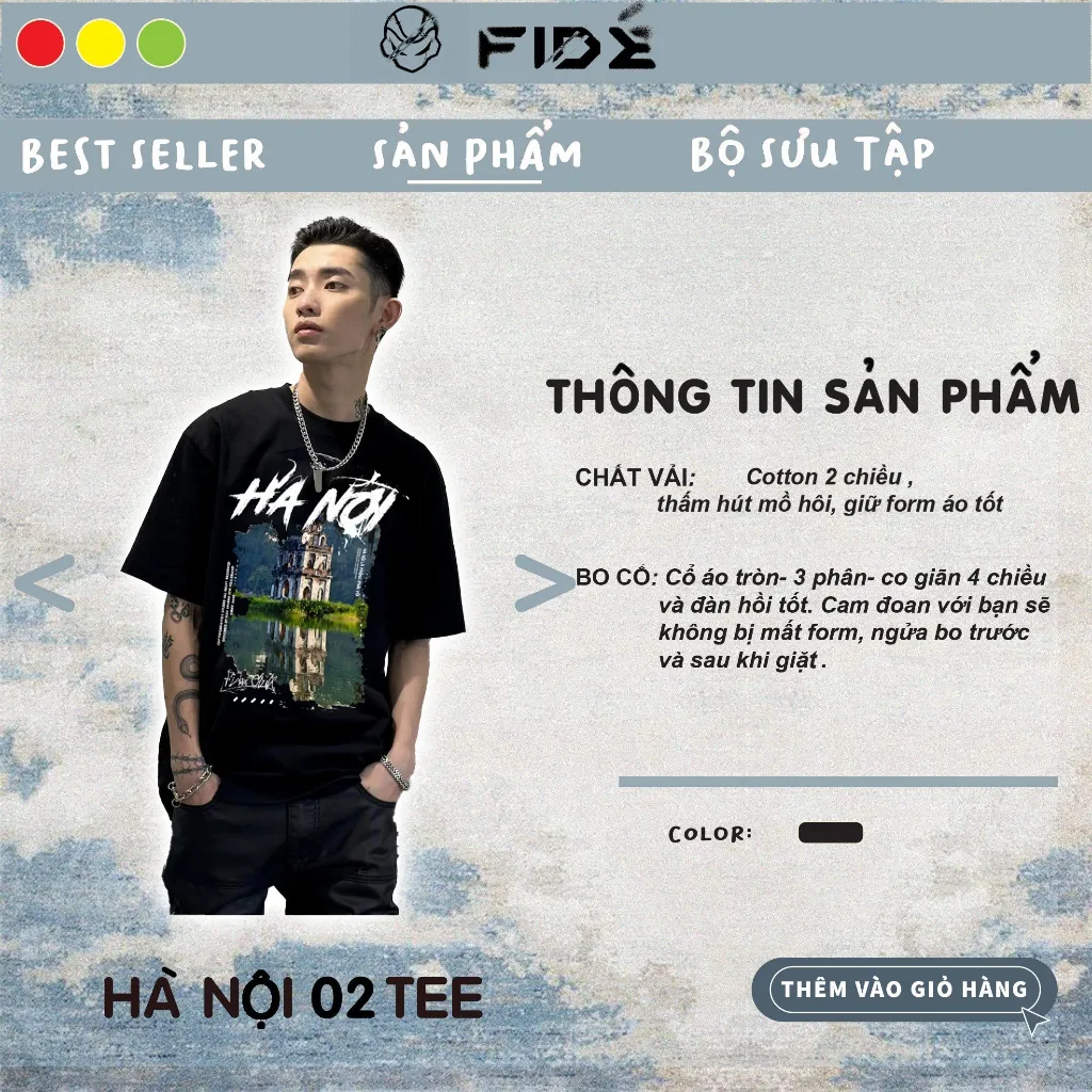 Ảnh Áo thun địa danh phông unisex nam nữ form rộng ulzzang HÀ NỘI 02 2
