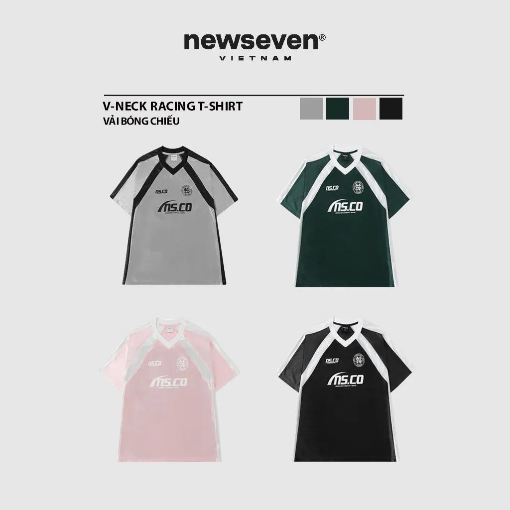 Ảnh Áo Thun Jersey Cổ V NEWSEVEN V-Neck Racing T-Shirt AT.380 1