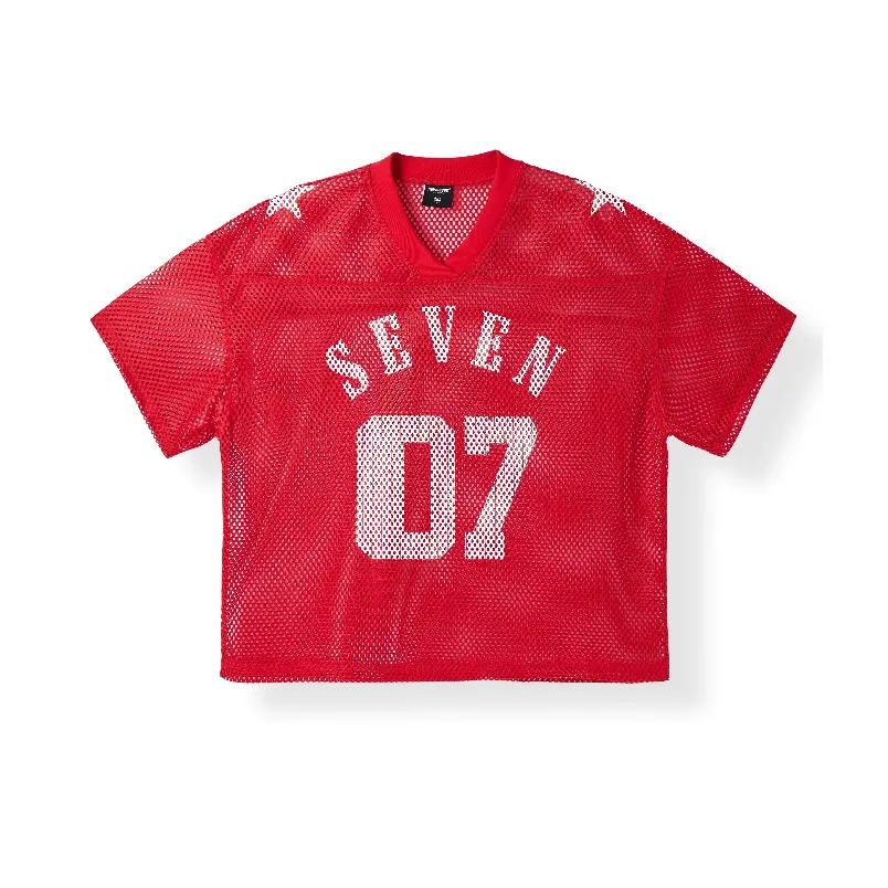 Ảnh Áo thun jersey lưới cổ V NEWSEVEN Boxy Mesh T-shirt NAT.455 2