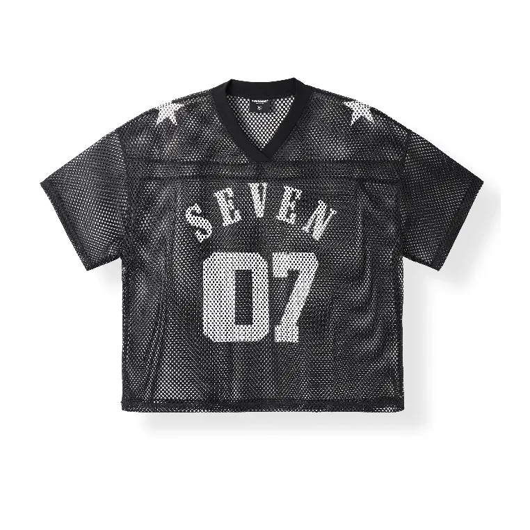 Ảnh Áo thun jersey lưới cổ V NEWSEVEN Boxy Mesh T-shirt NAT.455 3