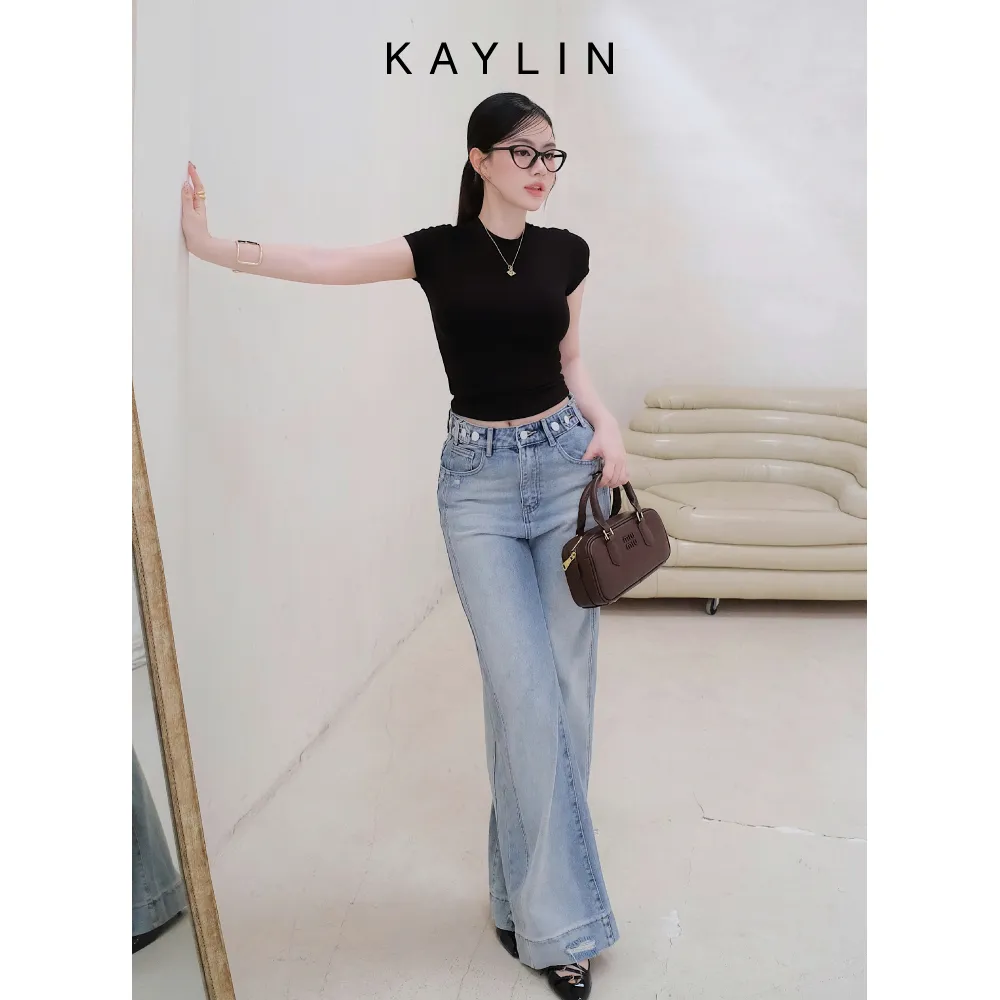 Ảnh Áo thun KAYLIN form Baby Tee chất vải thun cotton co giãn phong cách BST Hè 2025 - N2469 3