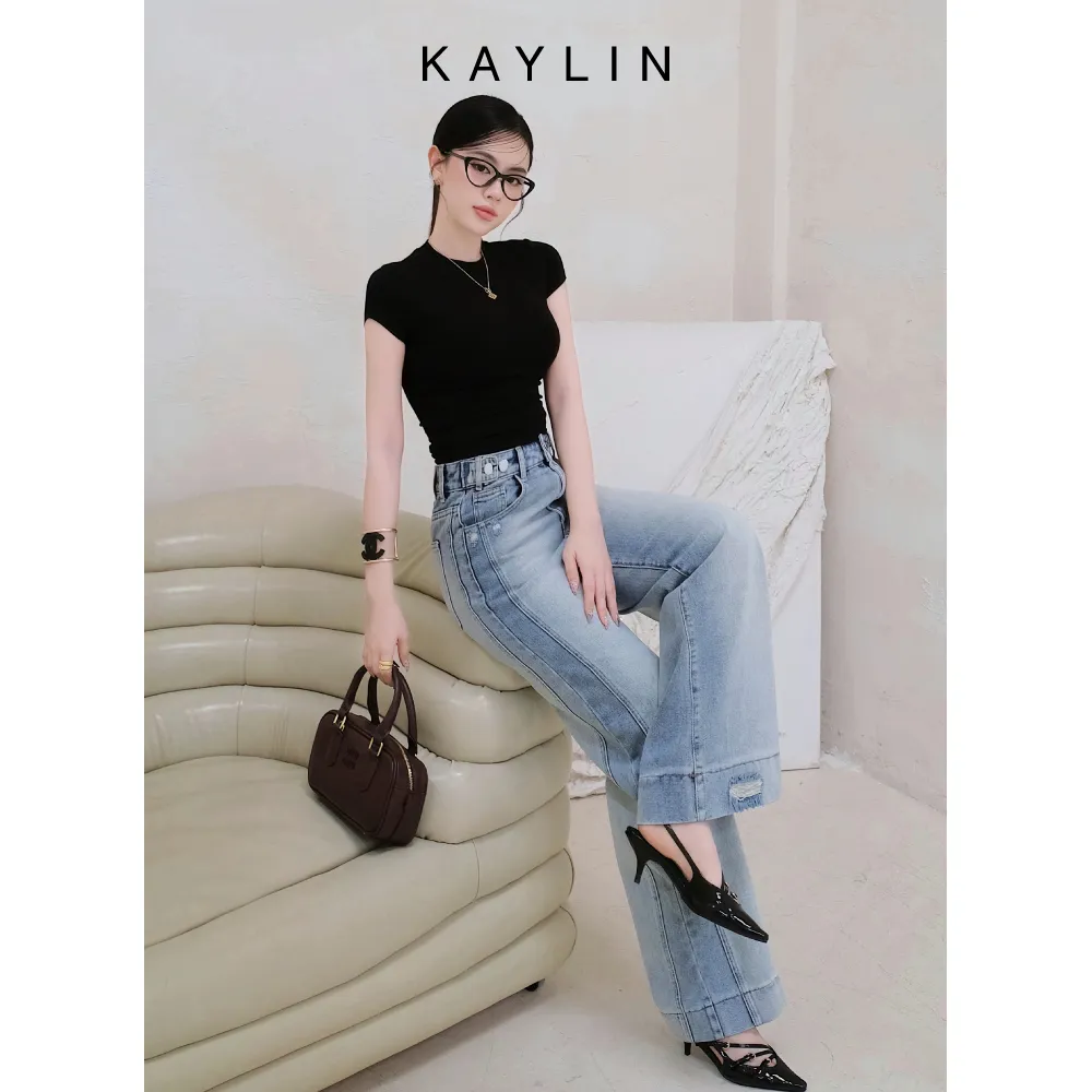 Ảnh Áo thun KAYLIN form Baby Tee chất vải thun cotton co giãn phong cách BST Hè 2025 - N2469 4