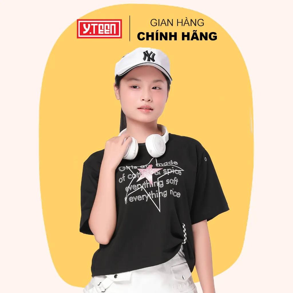 Ảnh Áo Thun Kiểu Ngắn Tay 3 Màu Cho Bé Gái Từ 37-62 KG Từ 10-16 Tuổi  Vải Cotton Mềm Mát EAX016-4 2