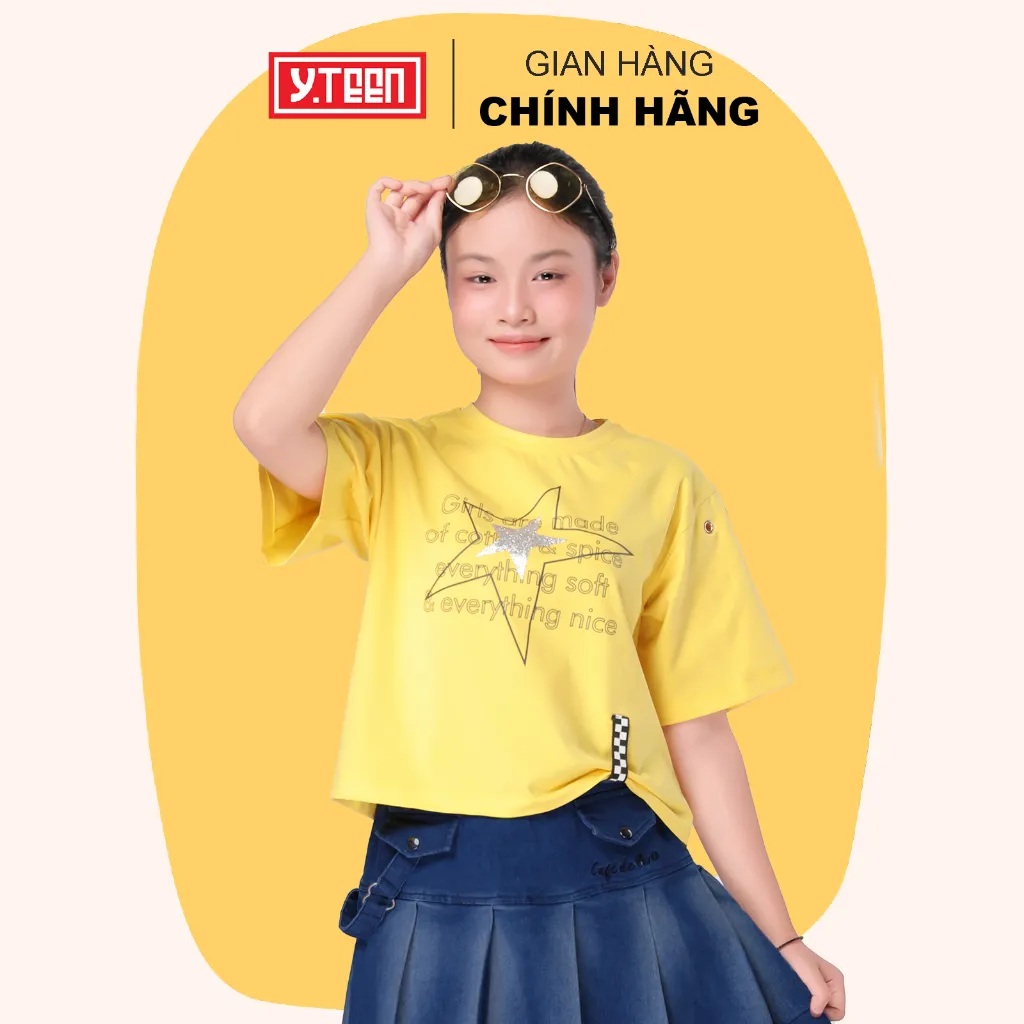 Ảnh Áo Thun Kiểu Ngắn Tay 3 Màu Cho Bé Gái Từ 37-62 KG Từ 10-16 Tuổi  Vải Cotton Mềm Mát EAX016-4 3
