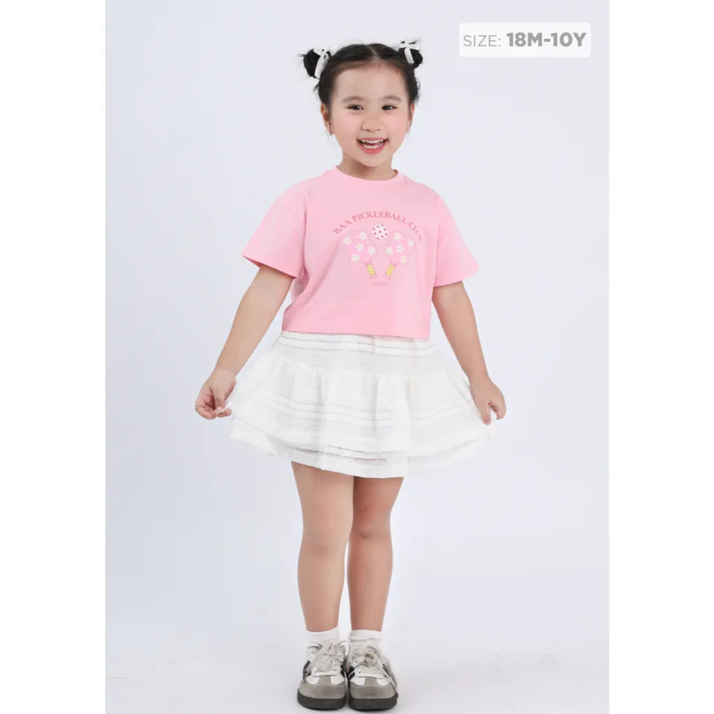 Ảnh Áo thun lửng form rộng bé gái BAA BABY, áo croptop in họa tiết unicorn cho bé từ 1 tuổi - 10 tuổi -AT33N 2