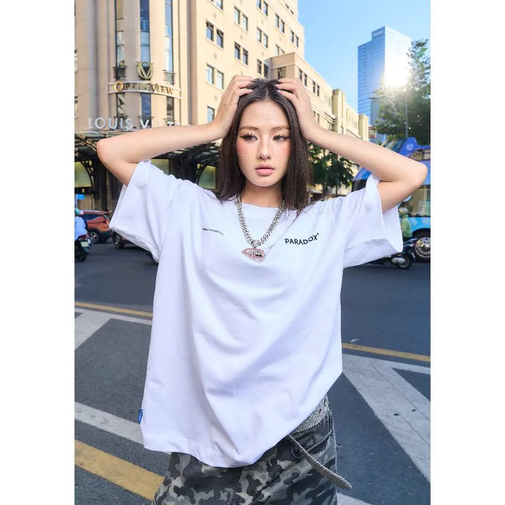 Ảnh Áo thun MODEST I TEE Cotton Màu Đen, Kem, Trắng PARADOX AT5V0304 2