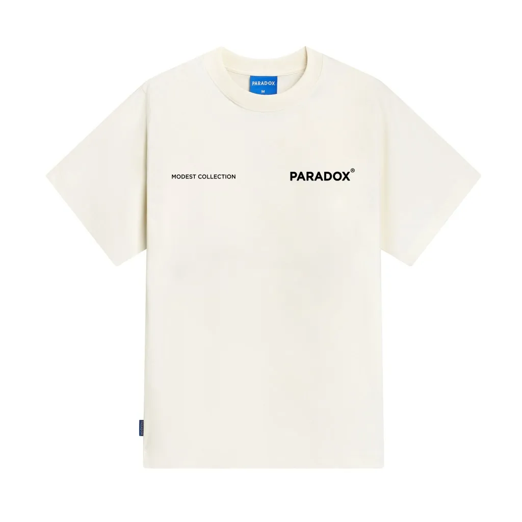 Ảnh Áo thun MODEST I TEE Cotton Màu Đen, Kem, Trắng PARADOX AT5V0304 3