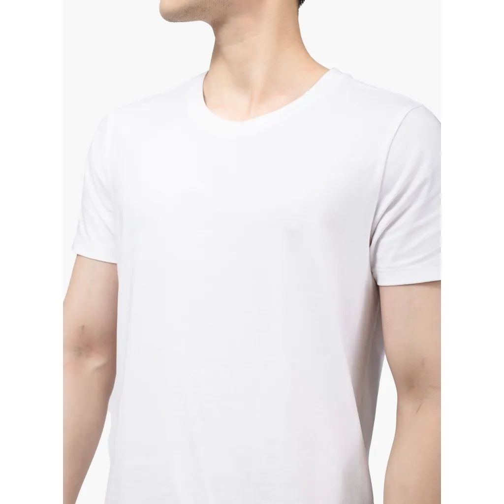 Ảnh Áo thun nam ARISTINO kiểu dáng basic chất liệu 100% cotton mềm mại, thân thiện với da - AC22 1