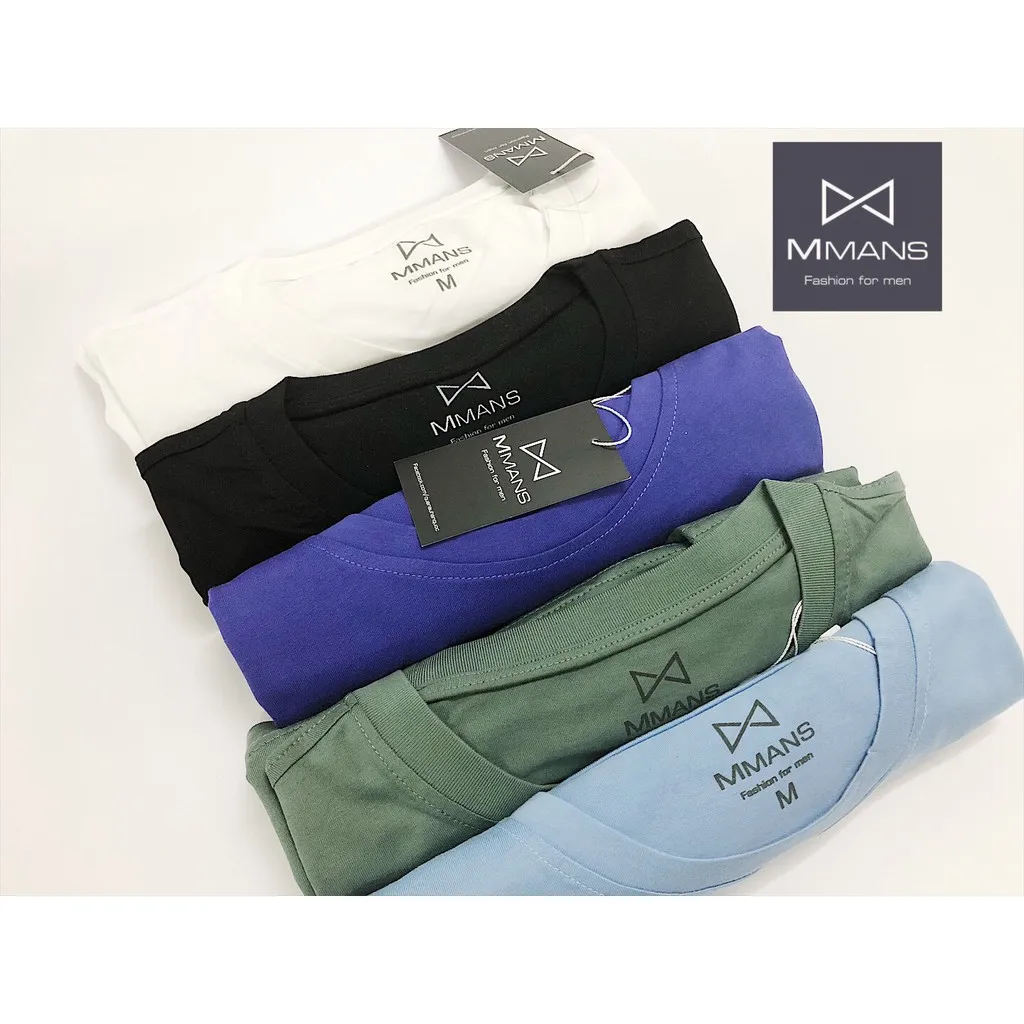Ảnh Áo thun nam basic MMANS không cổ dáng ôm body sợi tự nhiên siêu mát lạnh 3