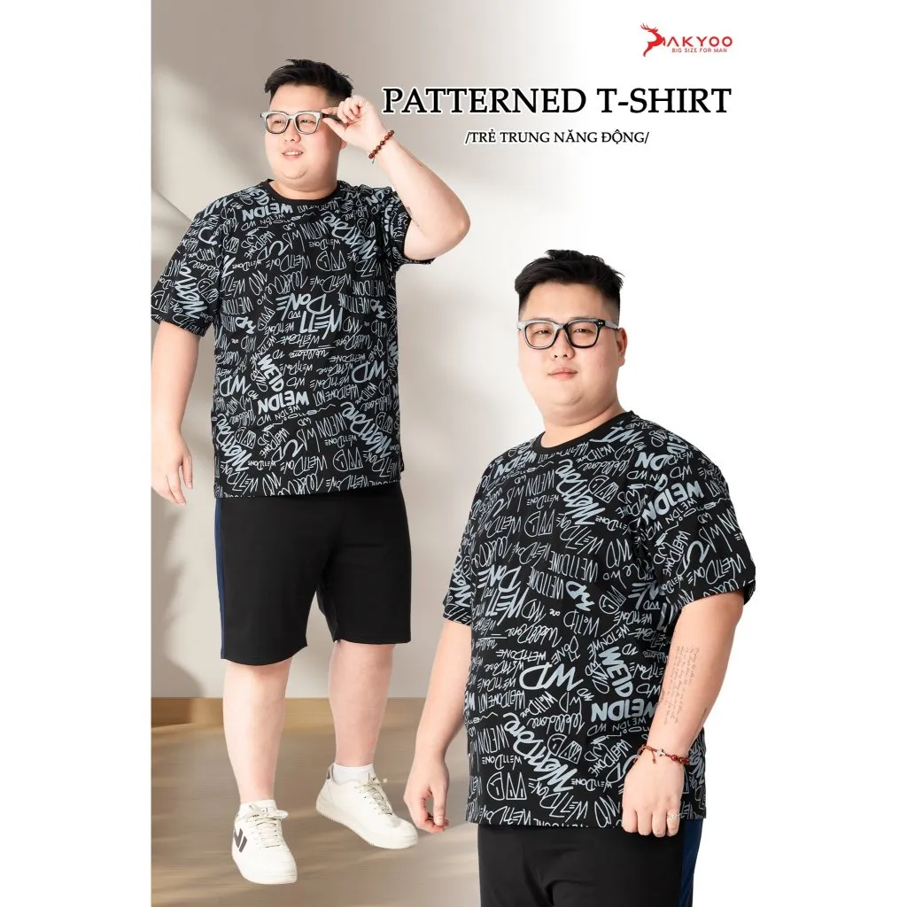 Ảnh Áo Thun Nam Bigsize 80-140kg AKYOO Cao Cấp, Chất Liệu Cotton Co Giãn, Thoáng Mát- AT DEN SP-AT THAN SP-AT CHIM-THAN 4