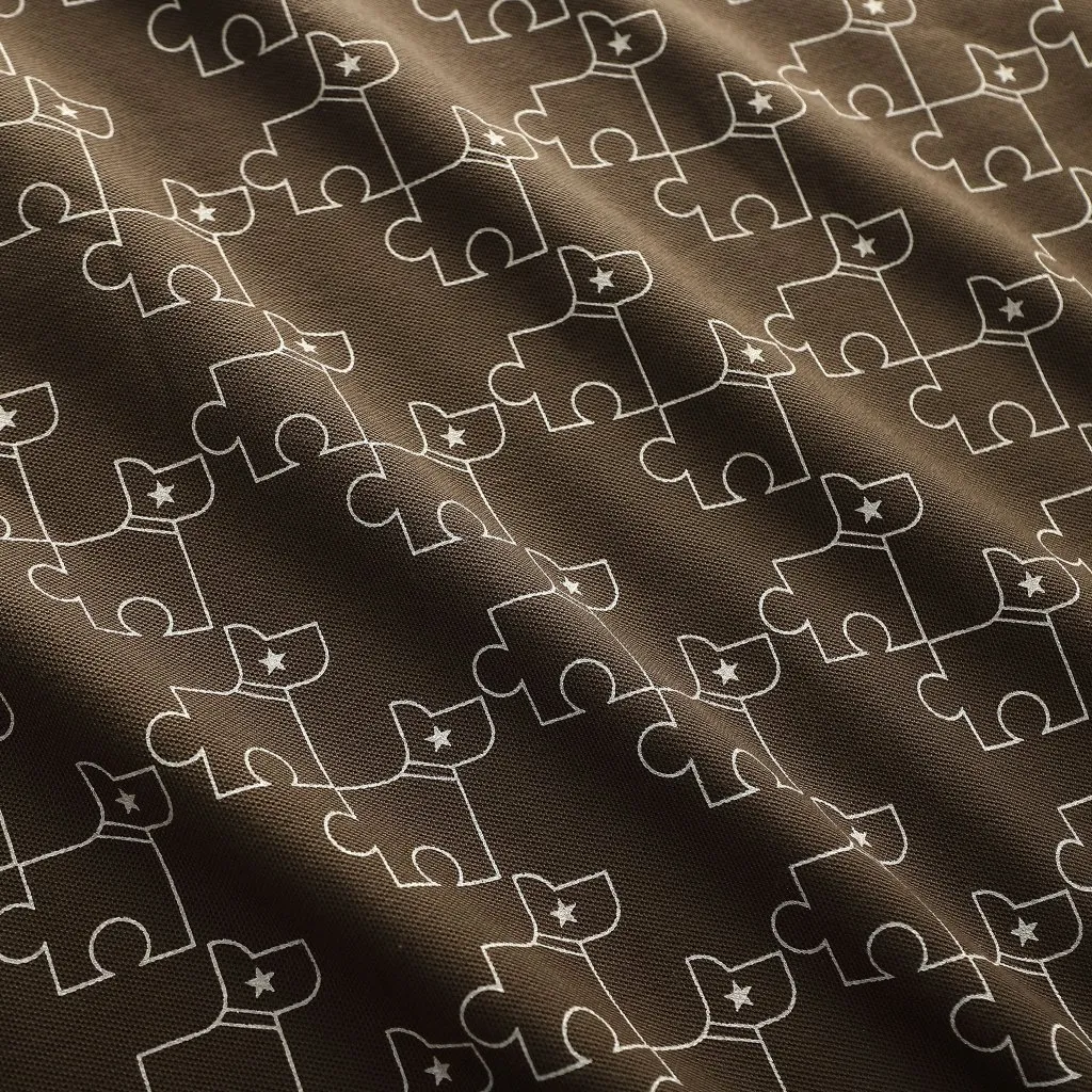Ảnh Áo Thun Nam Boxy Puzzle Puppy, Chất Vải Cá Sấu Cotton Thoải Mái, AT0278, SOMEHOW 2