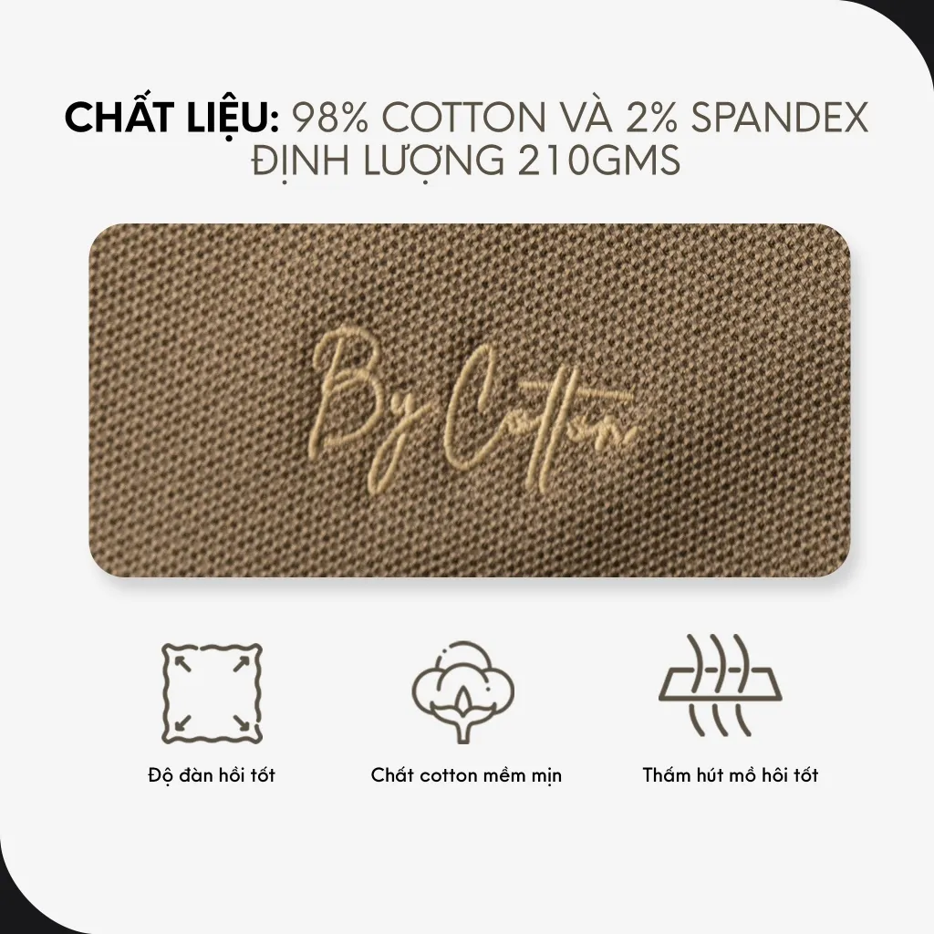 Ảnh Áo Thun Nam Cao Cấp Polo Basic Chất Liệu Cool Piqué 5 Màu Form Slimfit Tôn Dáng By Cotton 3