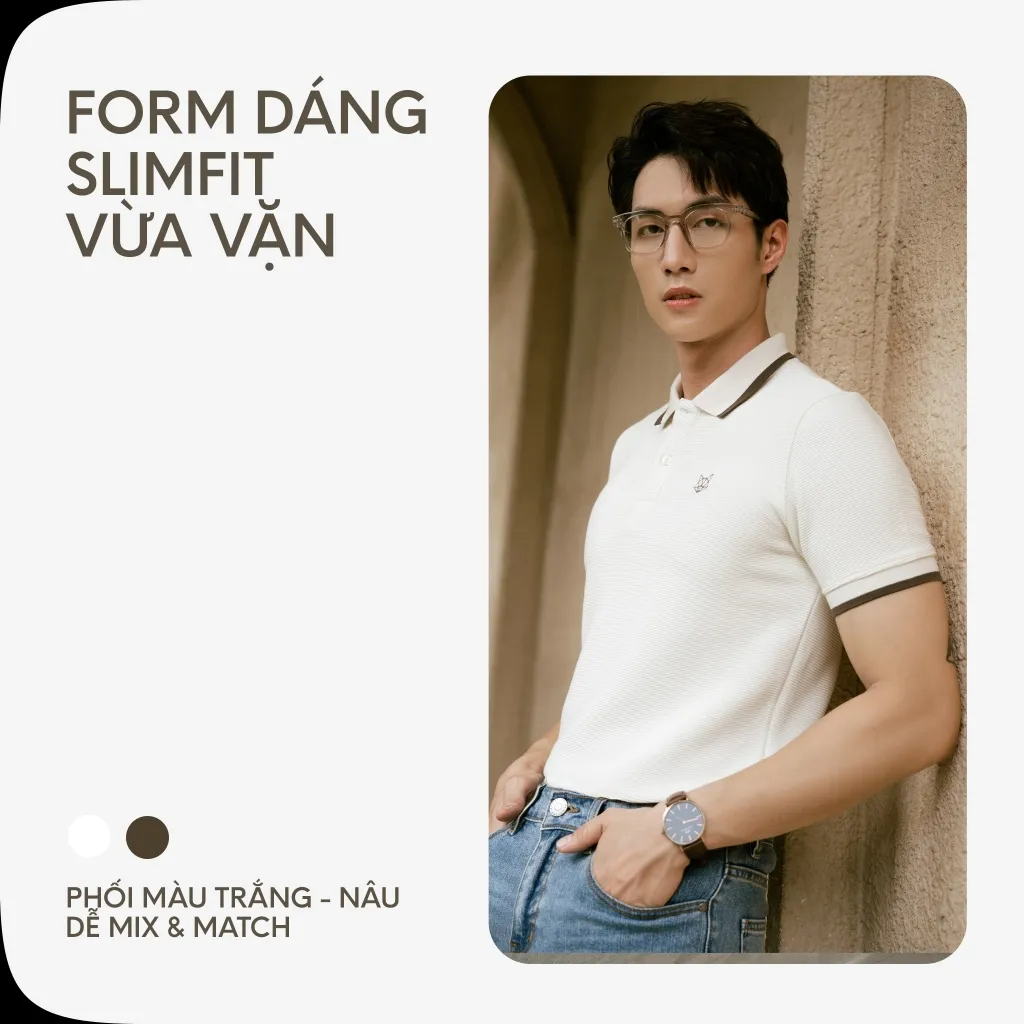 Ảnh Áo Thun Nam Cao Cấp Polo Fox Sớ Vải Gân Dệt Cao Cấp Form Dáng Vừa Vặn BY COTTON 4