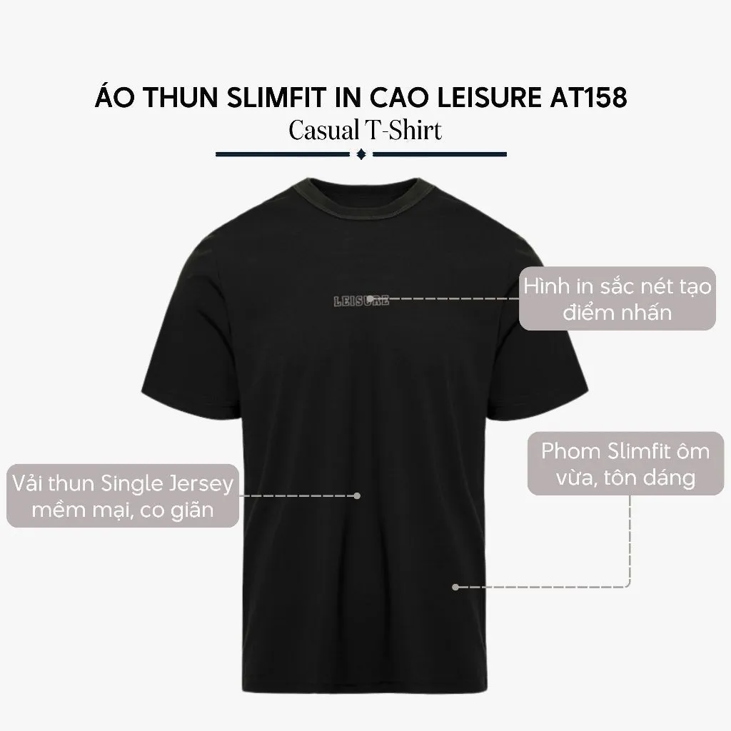 Ảnh Áo thun nam cổ tròn 4MEN AT158, in chữ, vải cotton dày dặn, thấm mồ hôi, co giãn, thoáng mát 3